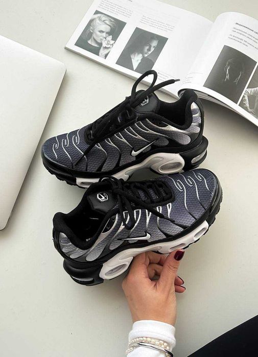 Осенние Кроссовки Nike TN Plus Black grey / Найк ТН 38 39 40 41 42