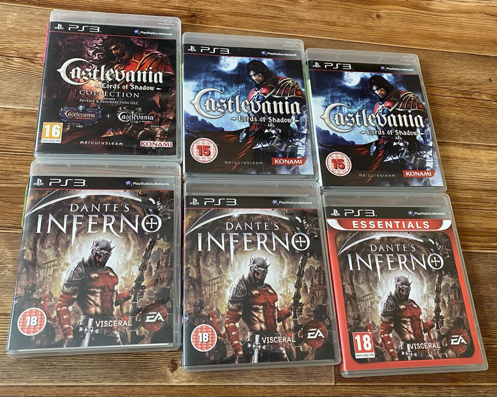 Sony PS3: Dark Souls, Dante’s Inferno, Castlevania, Bayonetta, Conan.