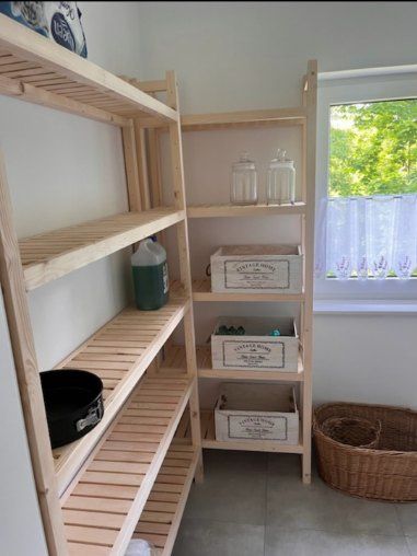 Solidny regał drewniany do spiżarni każdy wymiar