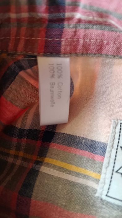 Koszula męska pastelowa kratka bawełna 41/42