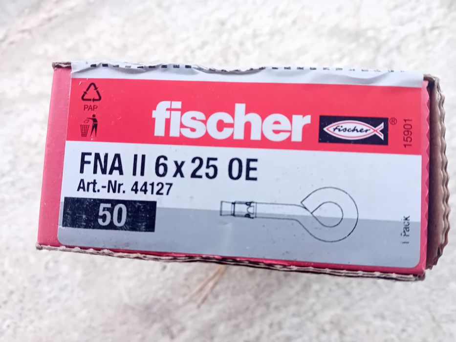 Kotwa gwoździowa FNA II 6 x 25 OE z oczkiem Fischer