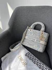 Dior Lady D-Lite textile Gray/Blue (Арт: 01011) Преміум якість