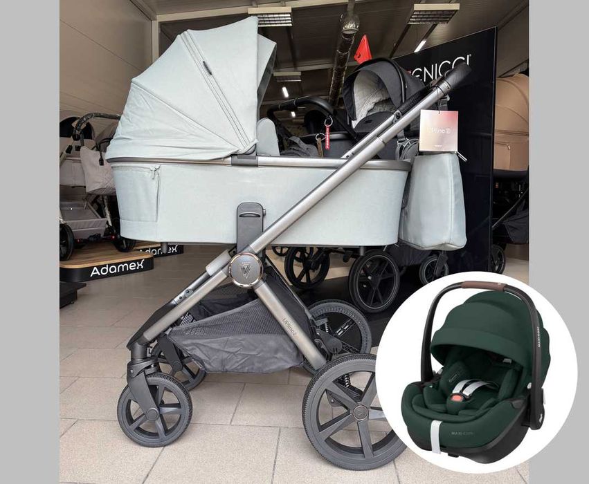 Wózek Venicci Upline 2 + fotelik Maxi-Cosi Pebble 360 Pro2 | 3w1