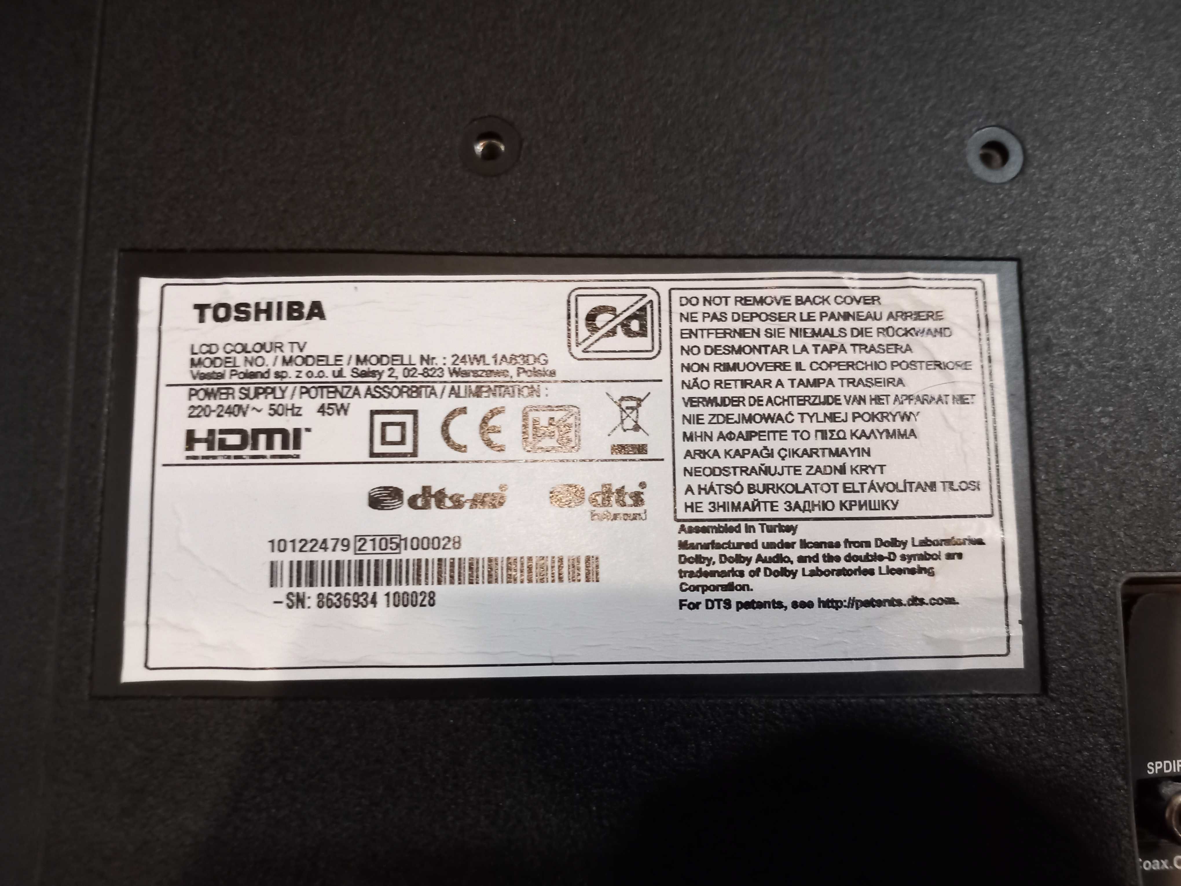 Telewizor Toshiba 24WL1A63DG