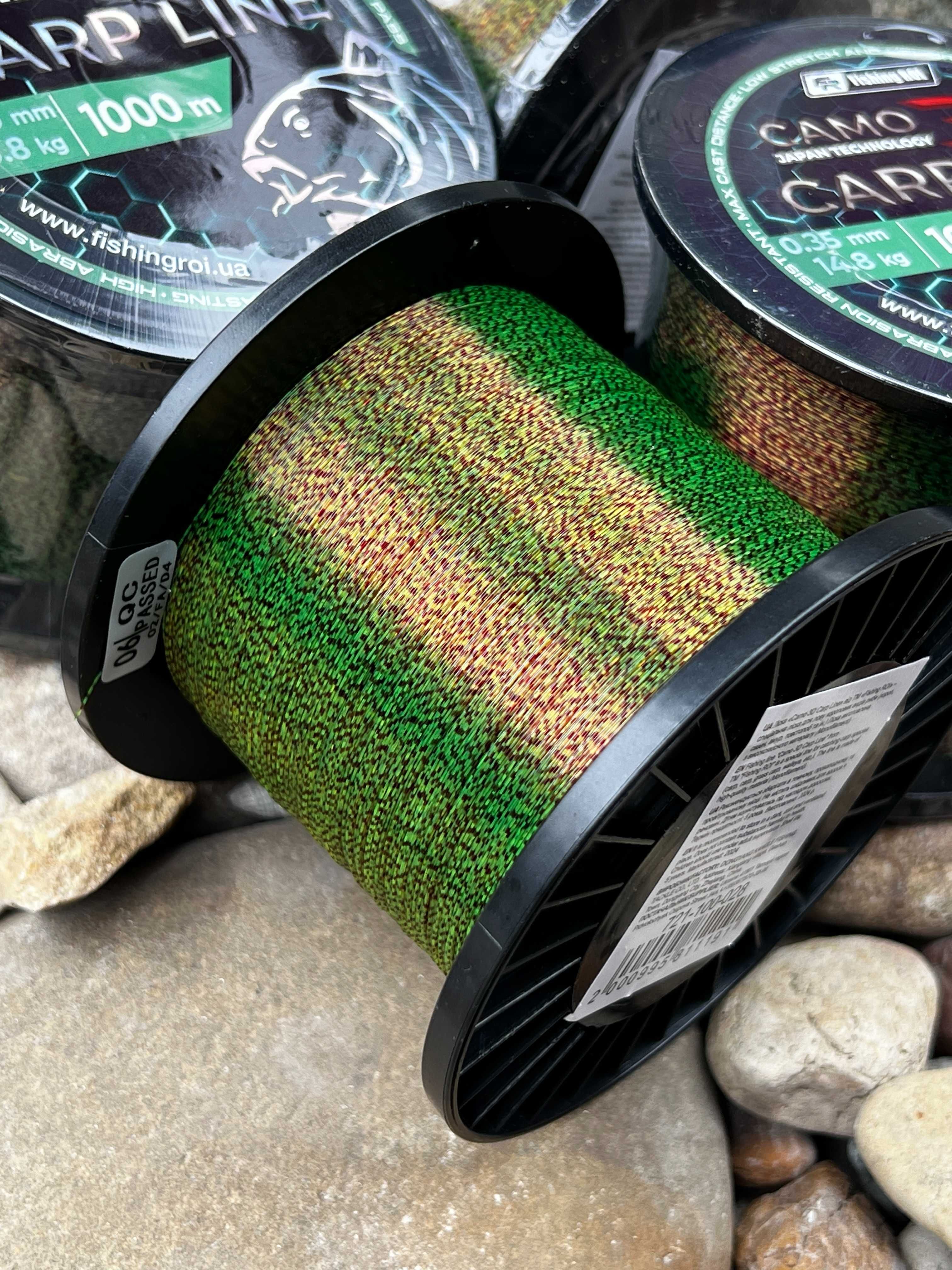 Жилка леска зелена Camo Green 3D FishingROI 1000м 0.28 0.30 0.33 0.35