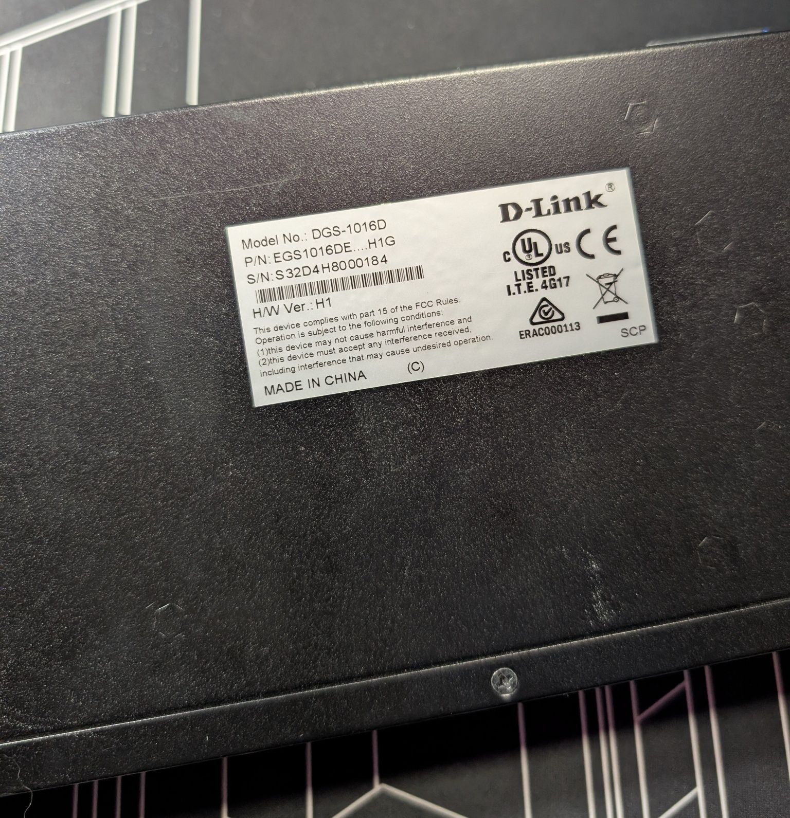 Switch rede D-Link DGS-1016D