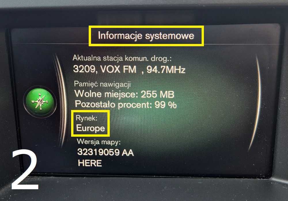 Mapa VOLVO 2025 Sensus S60 S80 V40 V60 V70 XC60 XC70 Europa na USB