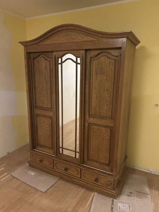 Szafa Garderoba Trzydrzwiowa z lustrem dąb