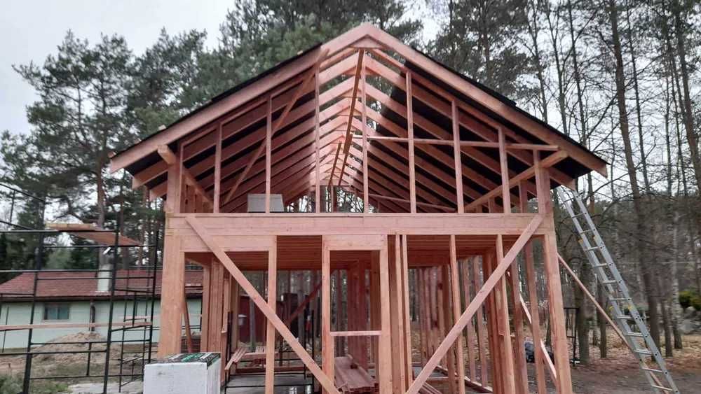 szkielet 35 m^2 i inne konstrukcje drewniane garaże, wiaty i inne