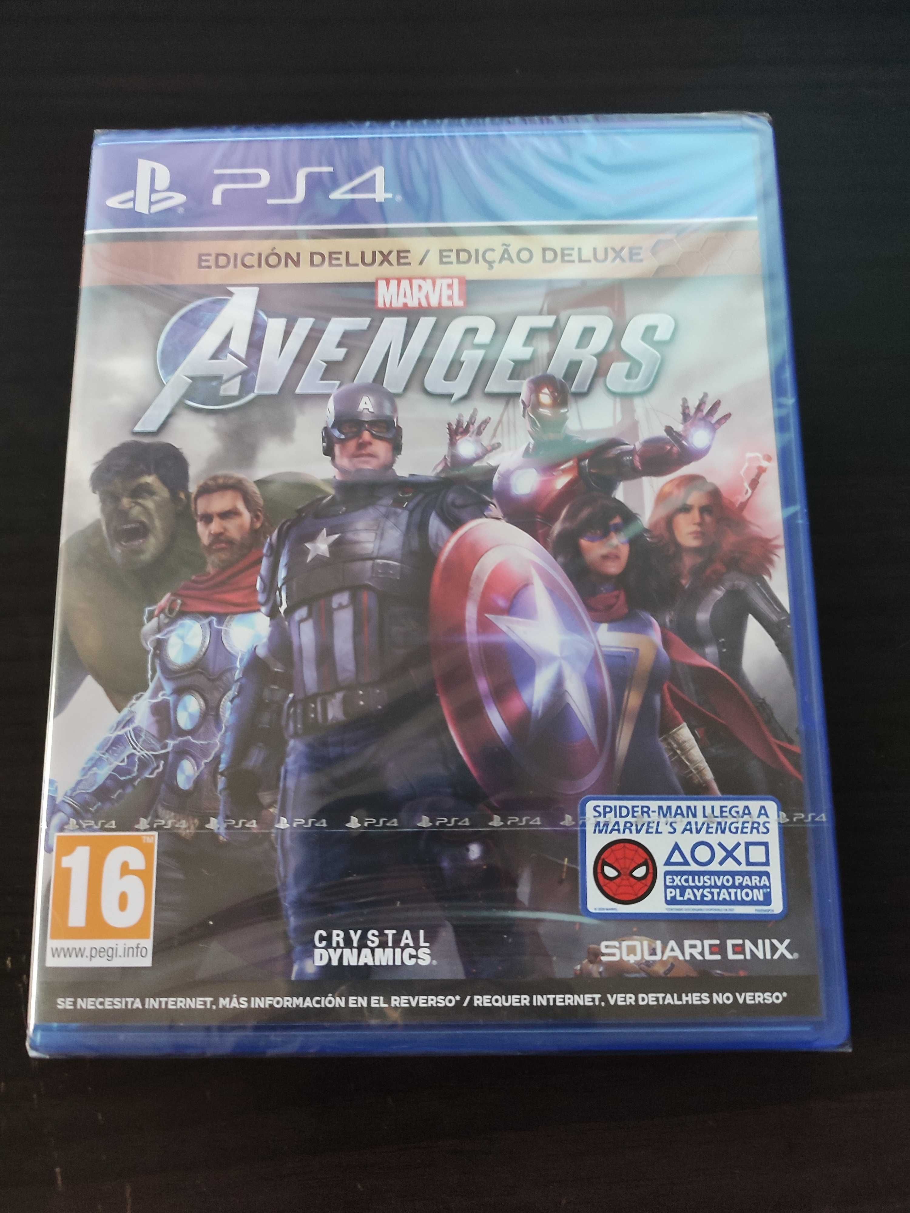 Jogo novo ps4 marvel avengers deluxe edition vingadores