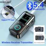 Приймач та передавач Bluetooth 5.4 3,5-мм AUX, підтримка TF-карти