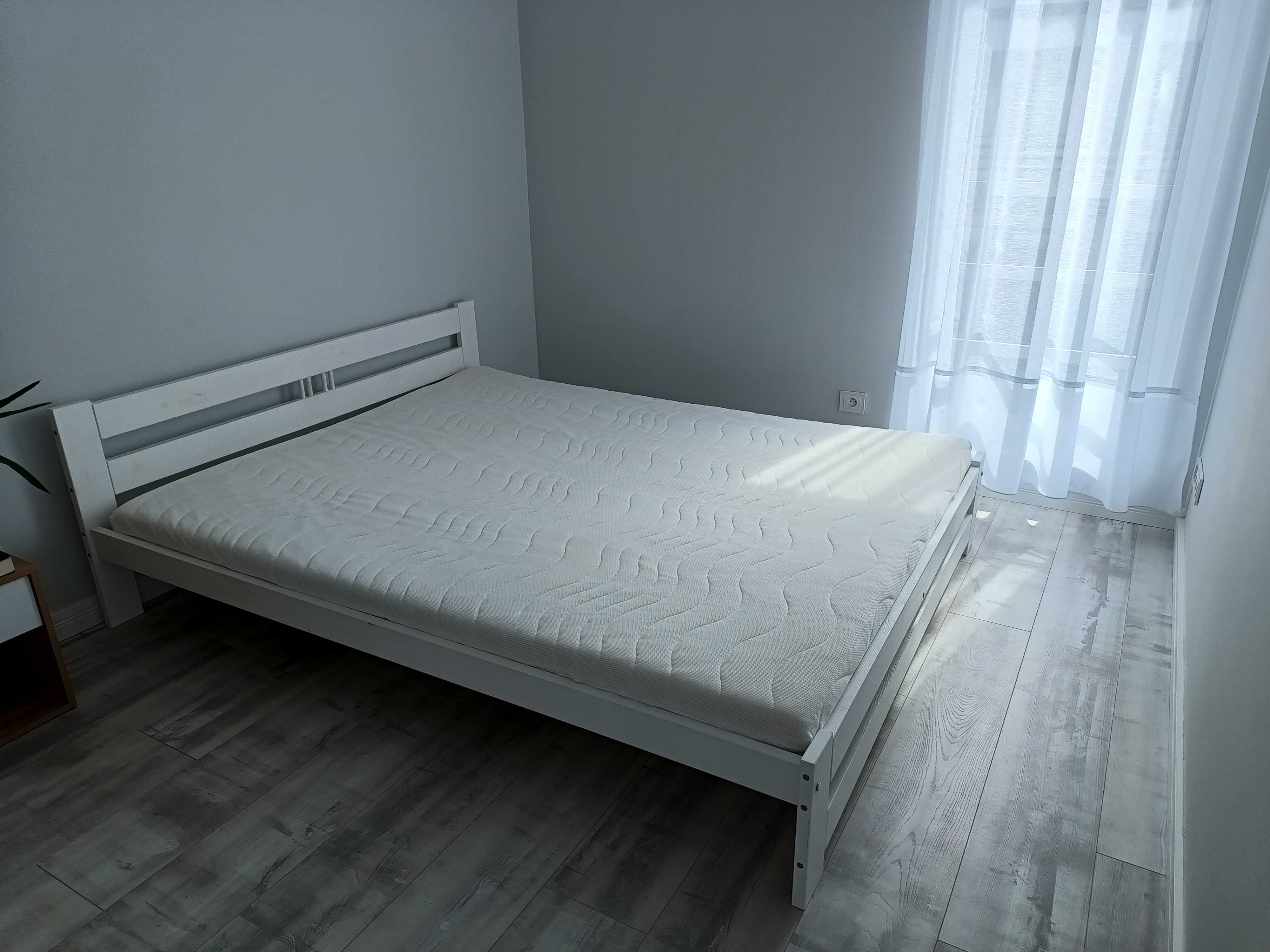 Łóżko ekologiczne drewniane 160x200 Białe sosnowe