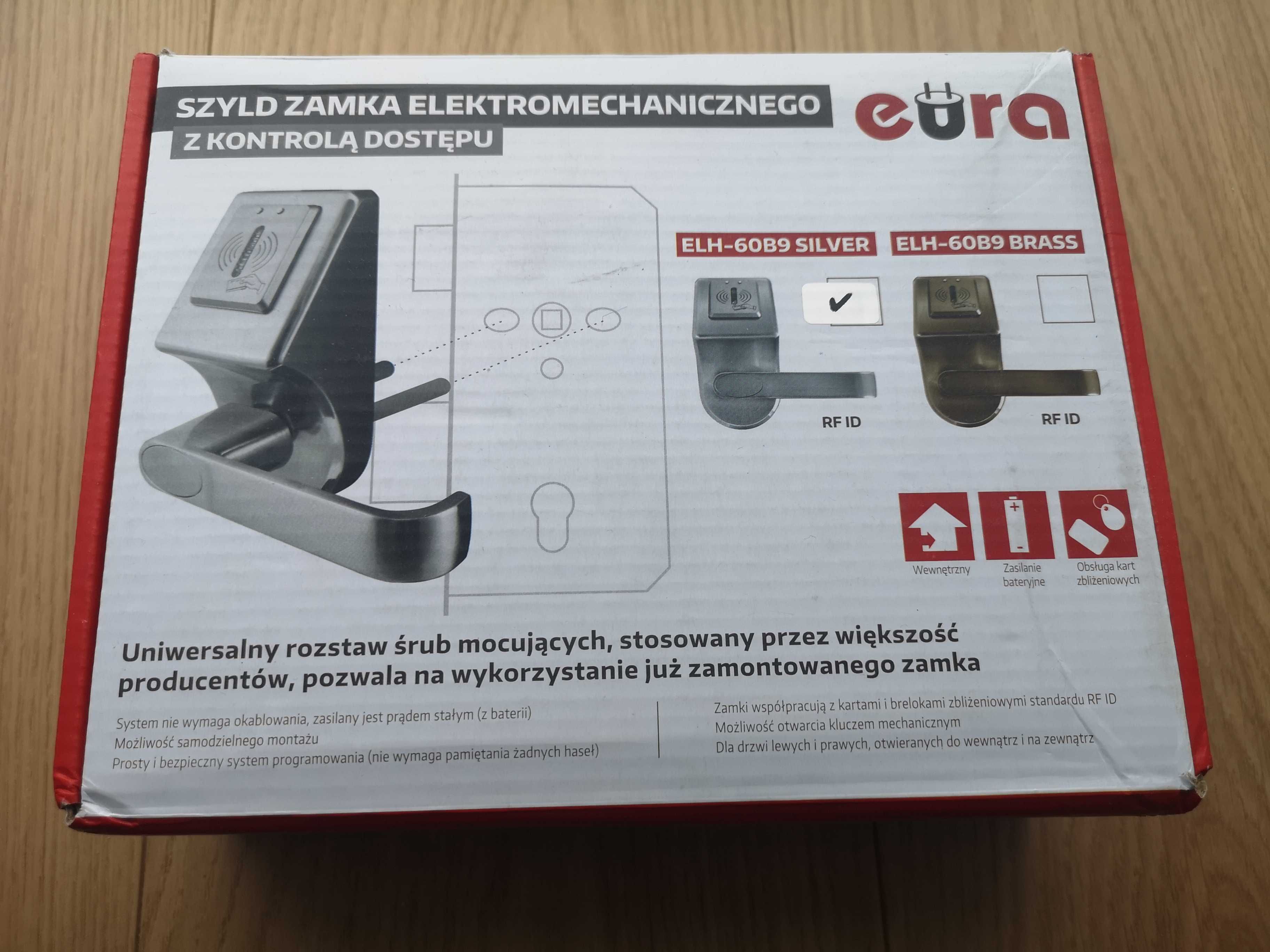 Klamka z kontrolą dostępu EURA ELH-60B9 silver - OSTATNIE 2 szt.