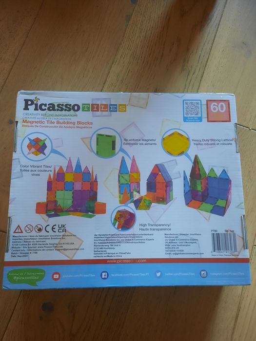 Klocki magnetyczne picasso tiles 60 sztuk nowe