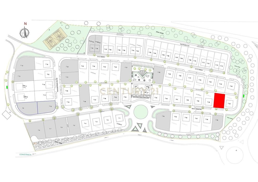 Terreno Urbano para construção de moradia em Constância - Urbanização