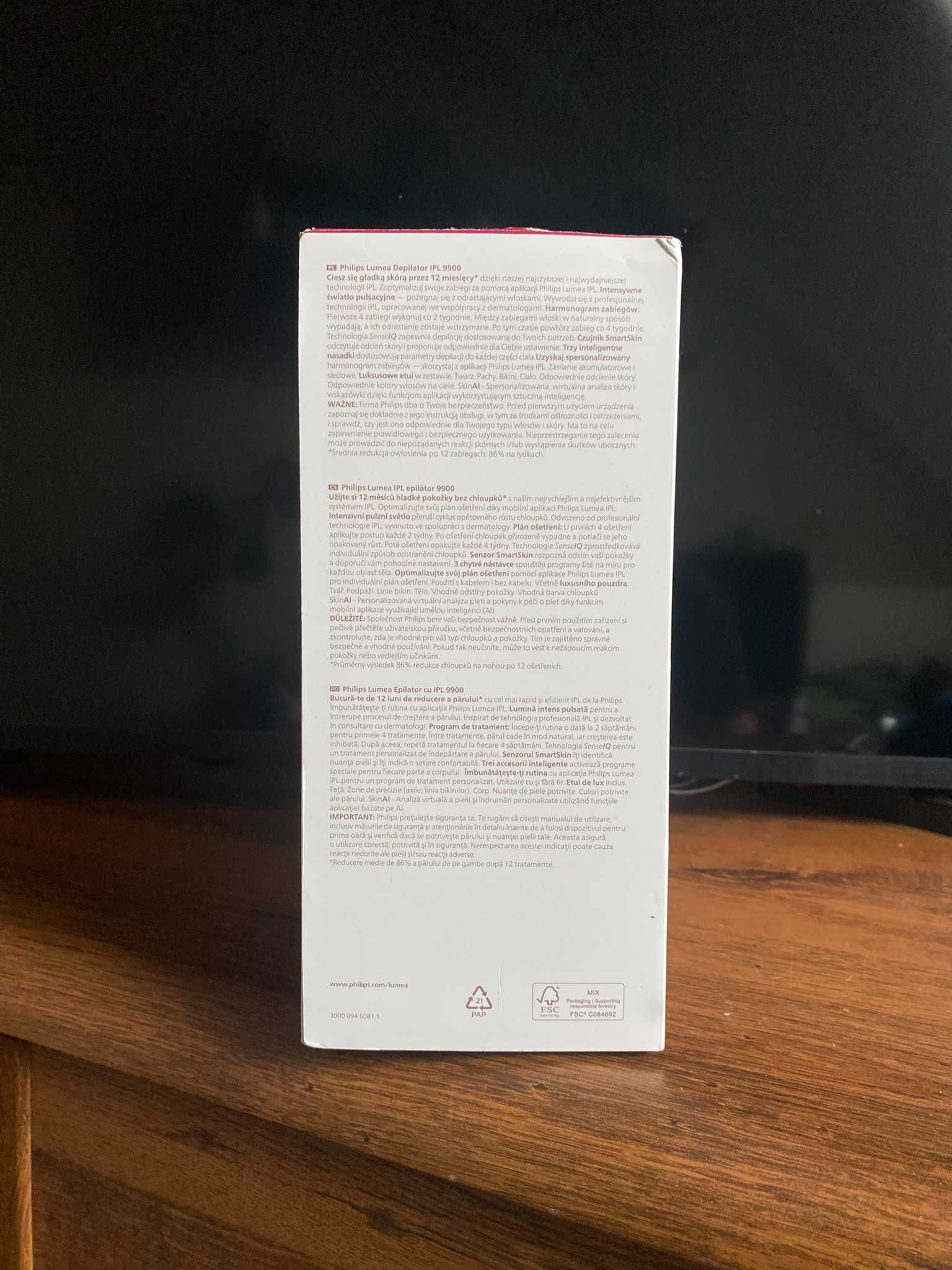 NOWA Philips Lumea 9900 IPL BRI973/00 – Fabrycznie zapakowana!