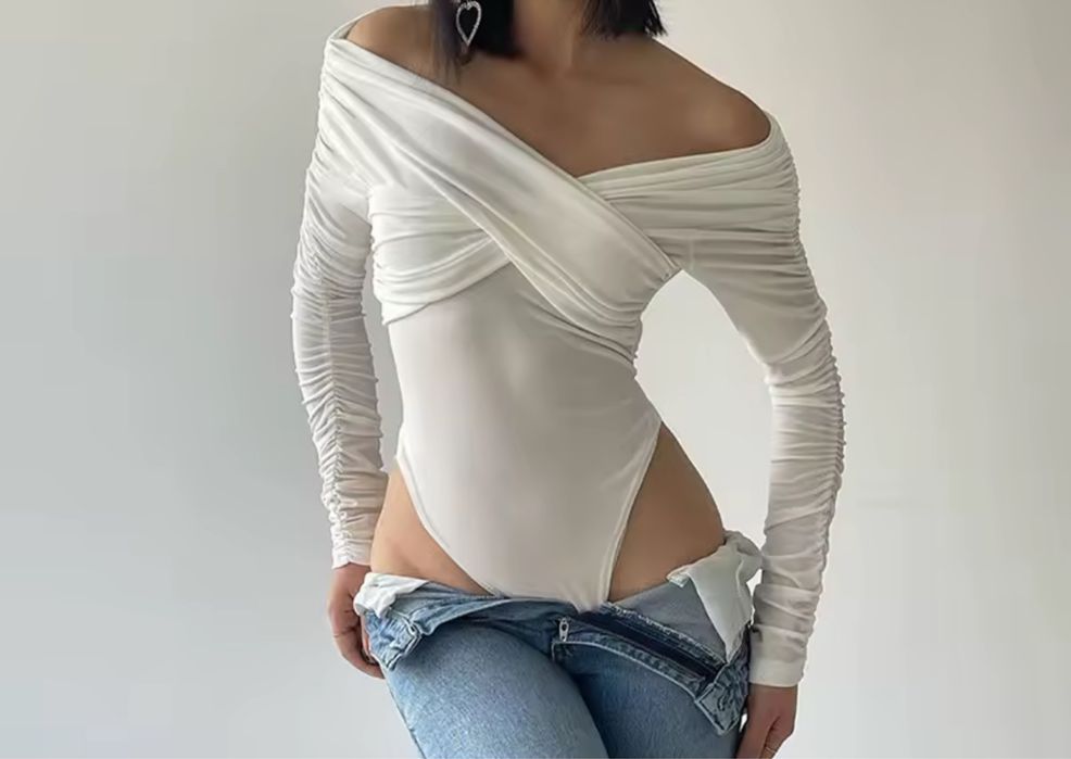 Белый боди,лонг,кофта