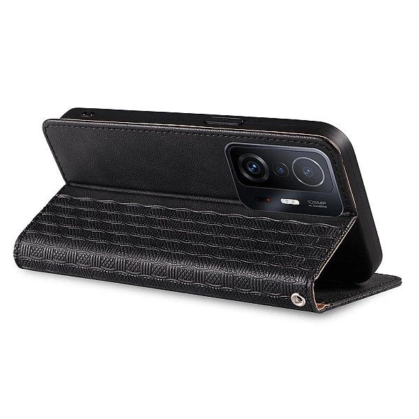 Magnet Strap Case etui do Xiaomi Redmi Note 11 pokrowiec portfel + min