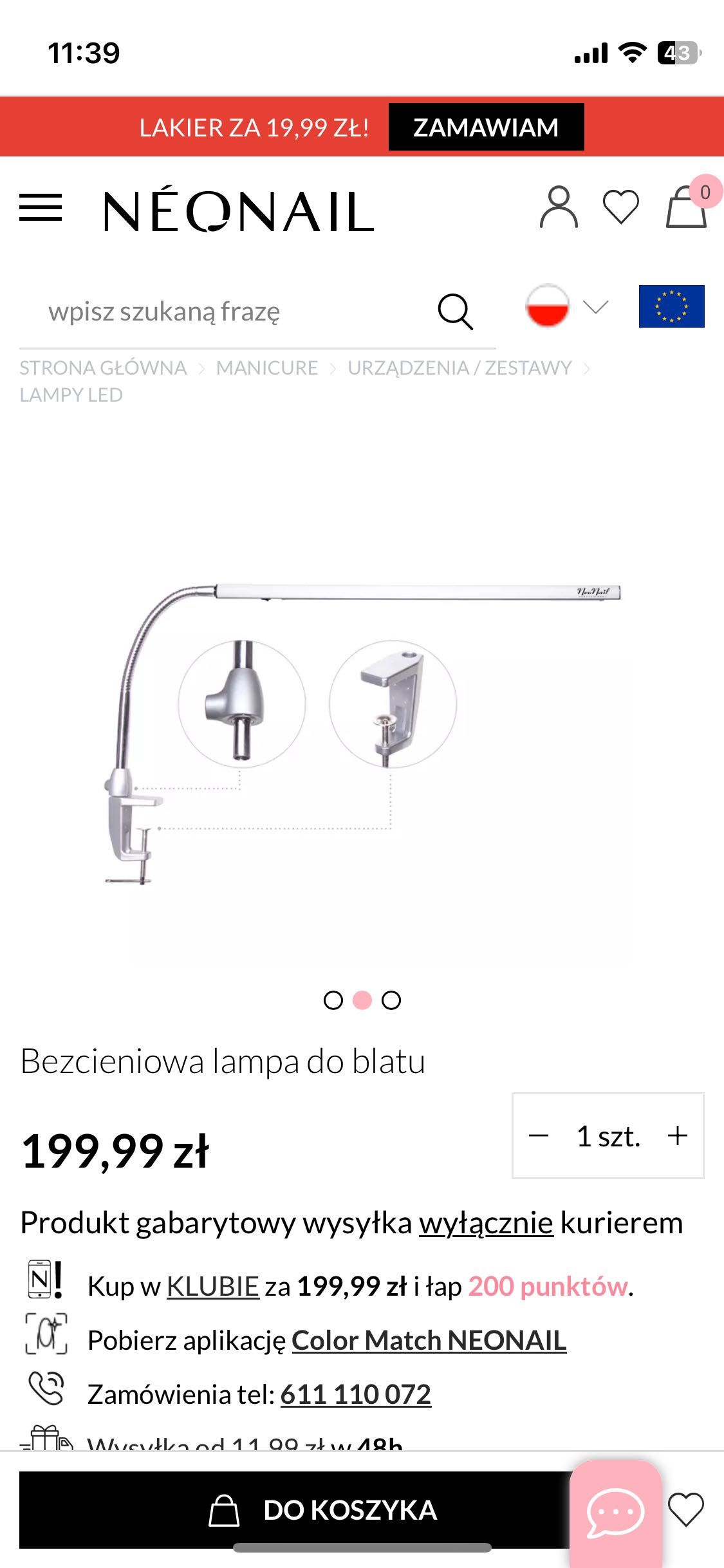 Lampa bezcieniowa neonail