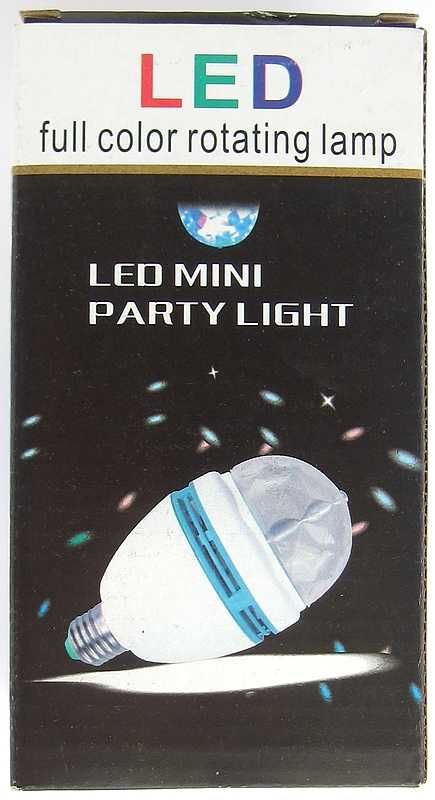Obrotowa żarówka disco – LED/3W AC 85-260V - gwint: E27 230V