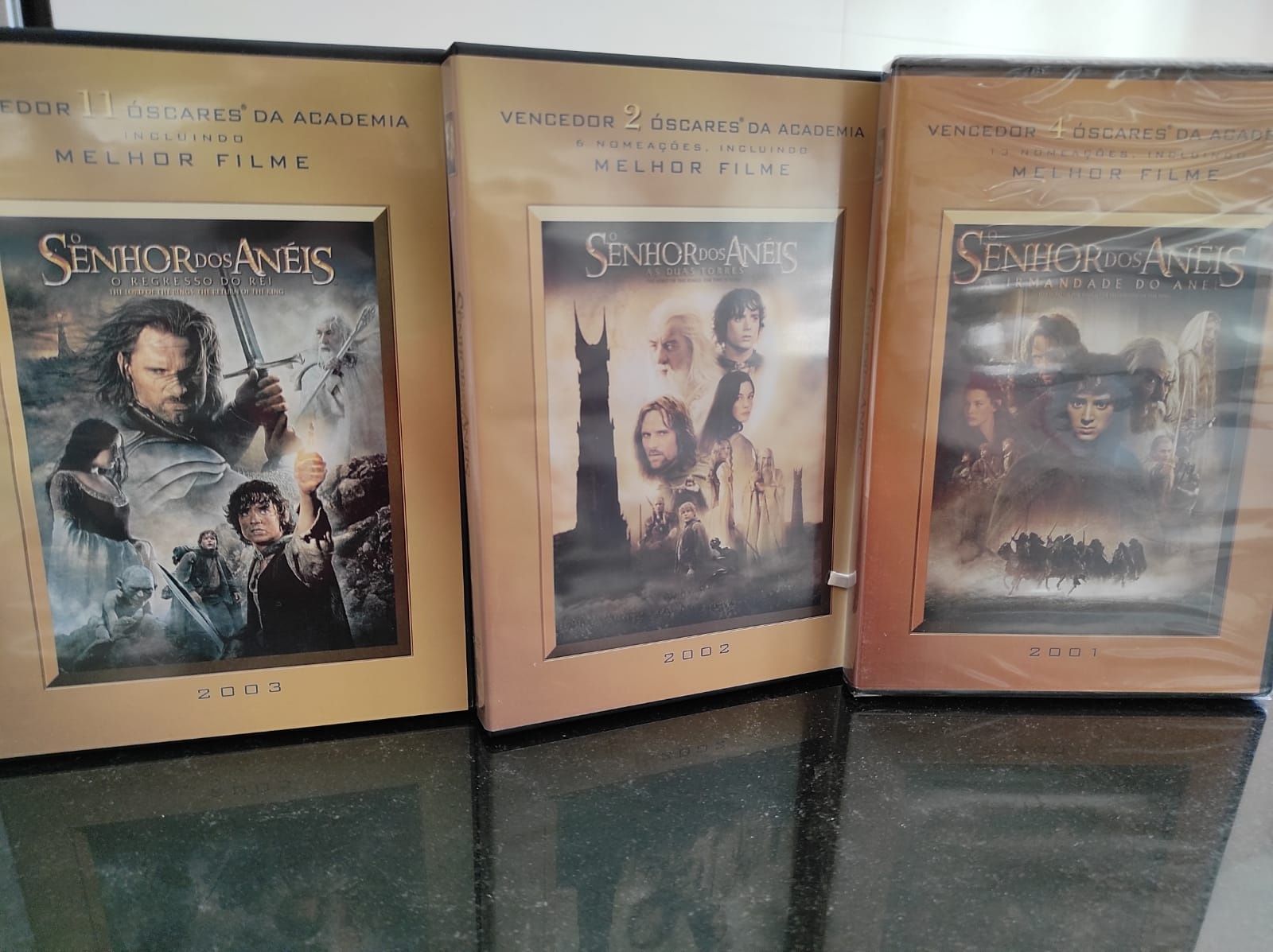 Trilogia em DVD do Senhor dos Anéis com selos igac