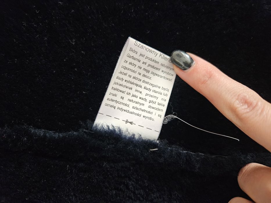 Kożuch damski, płaszcz zimowy, kożuszek S futro owcze