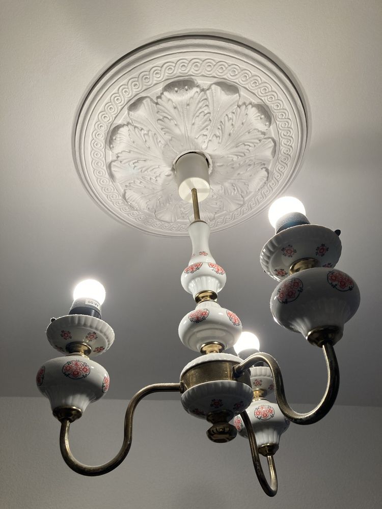 Lampa żyrandol kwiatki vintage retro