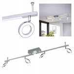 Lampa Sufitowa 4 Reflektory Punktowe i Pałąk LED