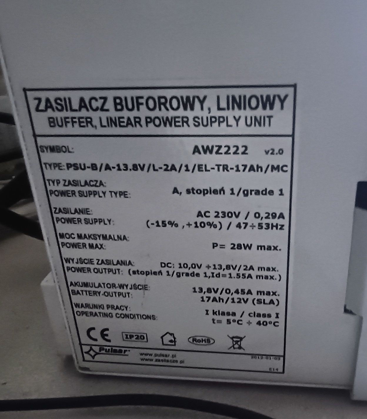 Zasilacz Buforowy Liniowy AWZ222 V2.0