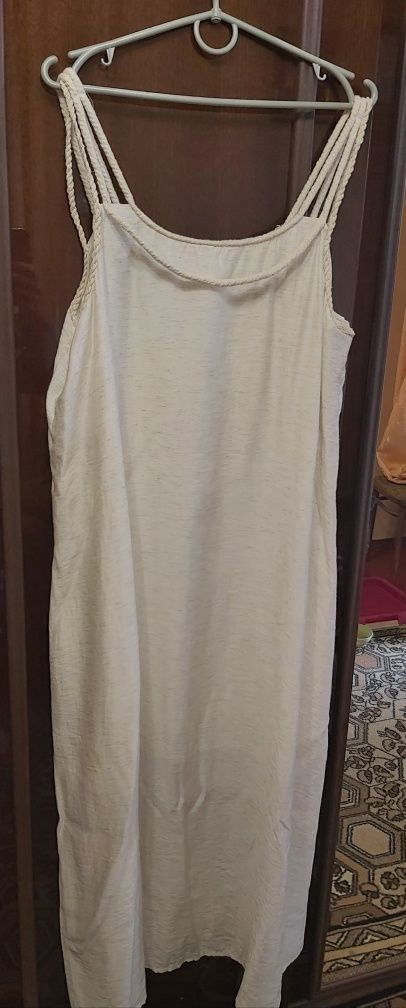 Льон плаття сукня большого размера 52 54  56 платье сарафан