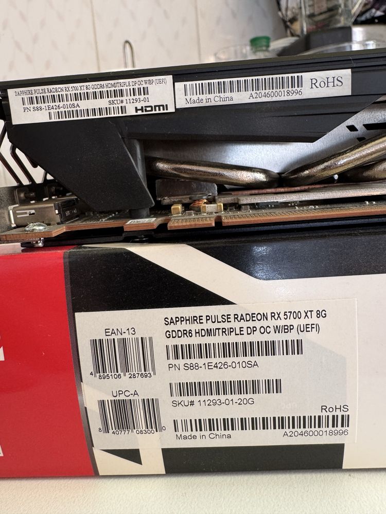 Продам Sapphire PCI-Ex Radeon RX 5700 XT 8G Pulse 8GB GDDR6 + коробка