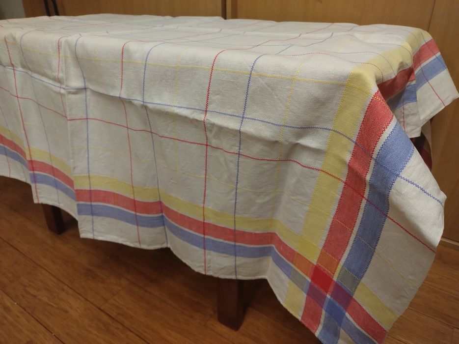 Obrus retro, PRL ok.130x130 cm