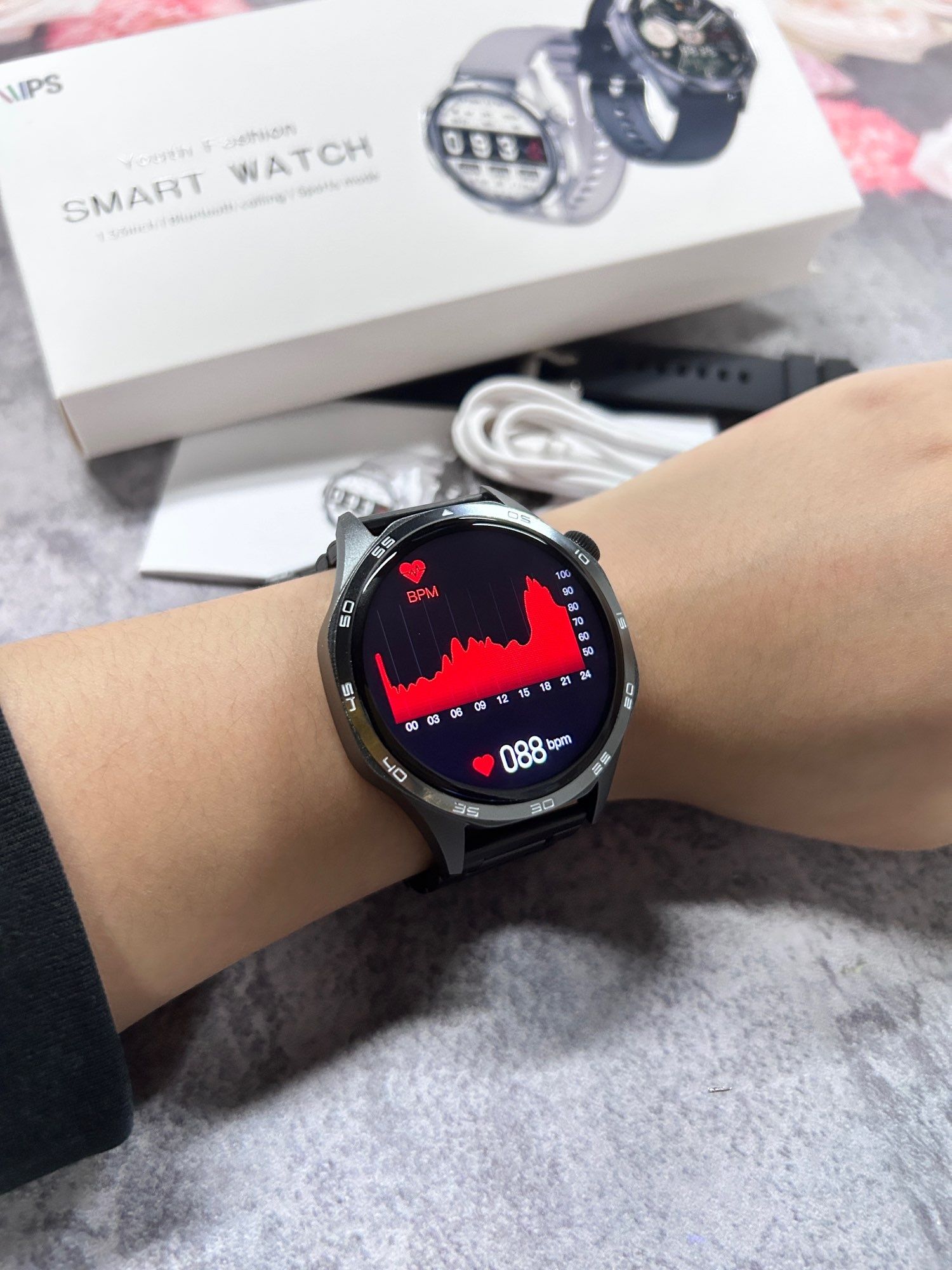 Smartwatch GT5 Pro czarny tryby sportowe
