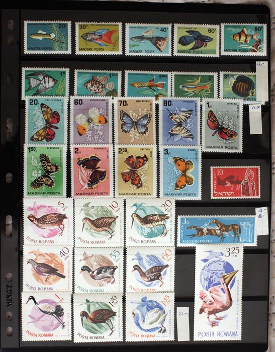 Znaczki zagraniczne nie stemplowane stan idealny. Lata 60-te.