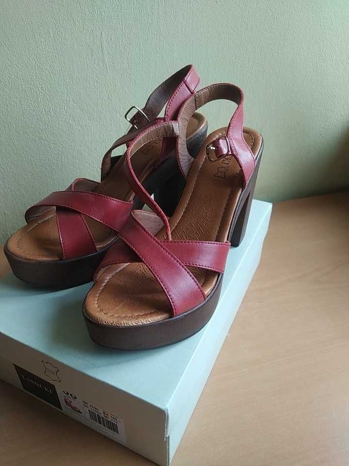 Buty wysoki obcas platforma skóra naturalna Lasocki rozmiar 38