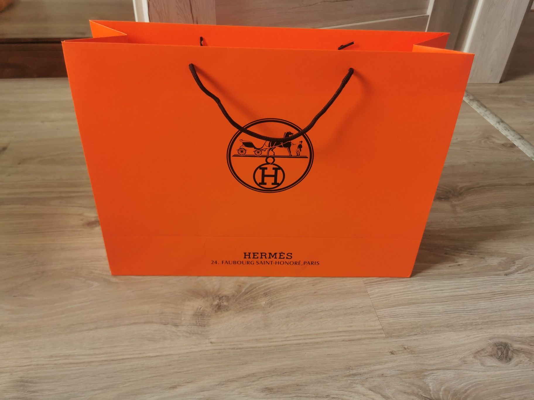 Torba torebka papierowa prezentowa Hermes pasek