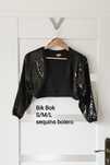 Cekinowe bolero bolerko Bik Bok S/M/L czarne black sequins bolero