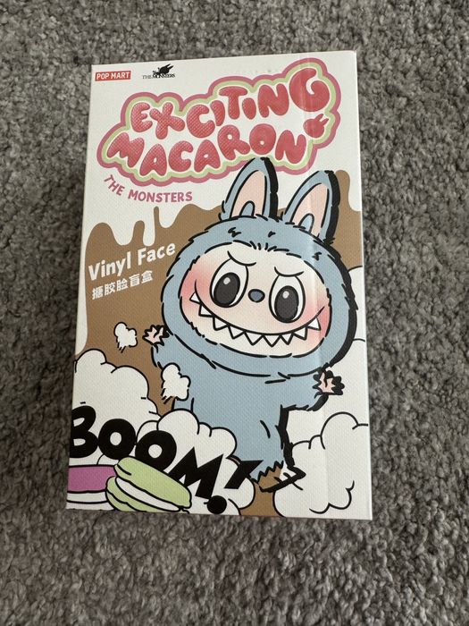 Pop Mart Labubu Exciting Macaron Autêntico Figura de Vinil com Rosto