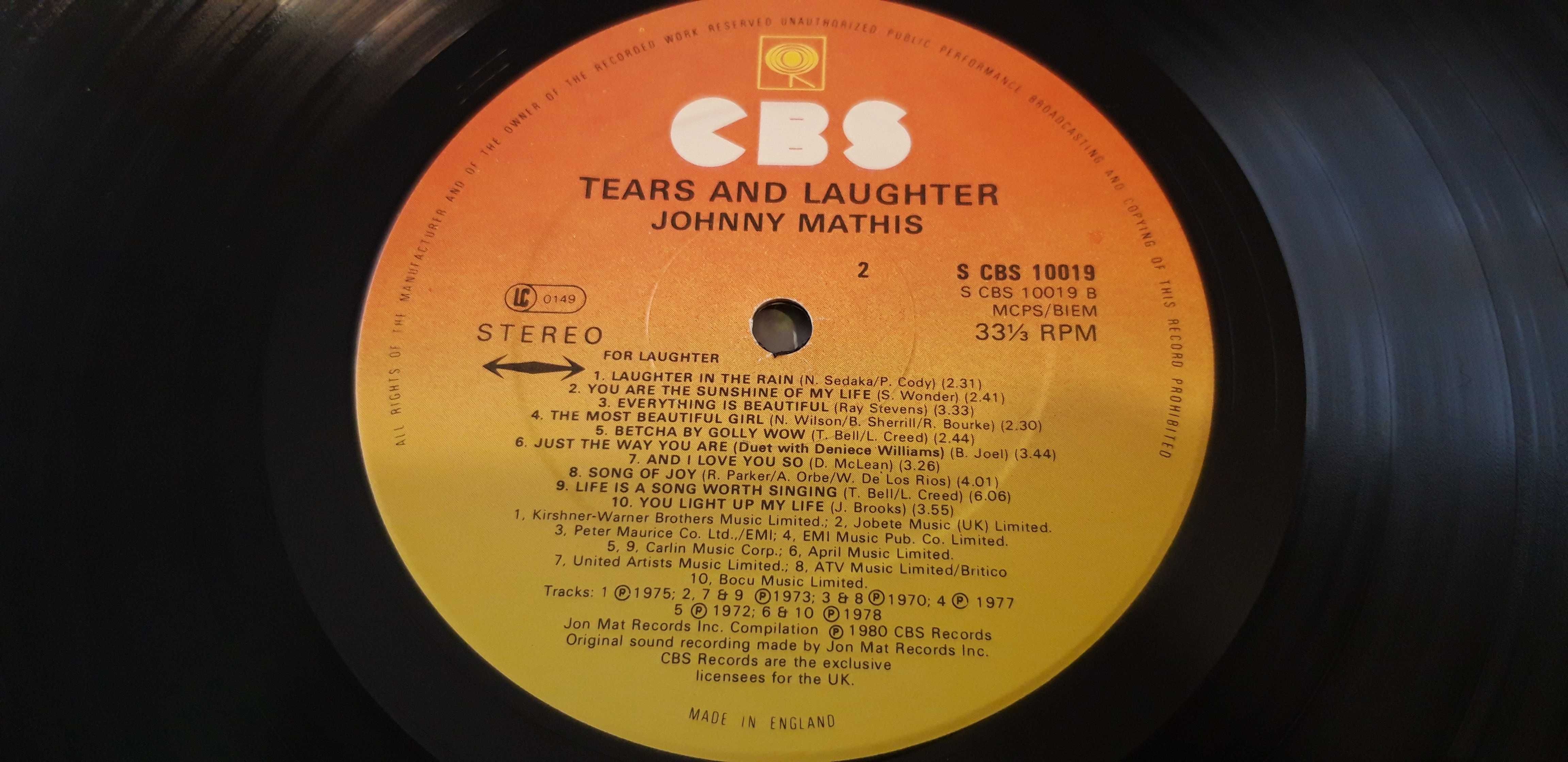 Płyta Winylowa  Johnny Mathis  Tears nad laughter