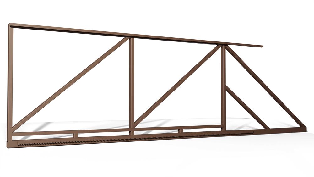 BRAMA PRZESUWNA rama SAM wypełnij MALOWANA proszkowo RAL