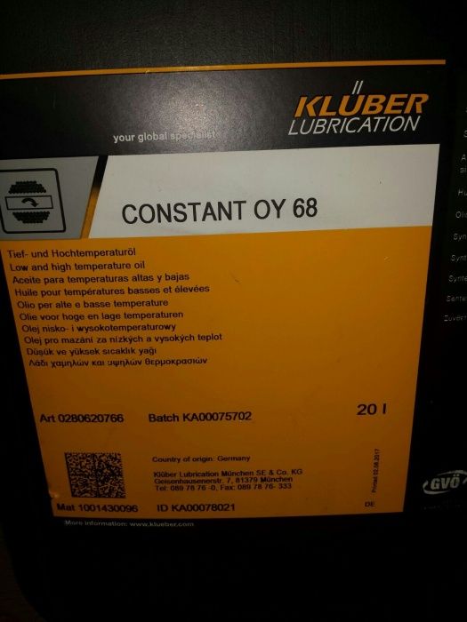 Olej Kluber Constant OY68