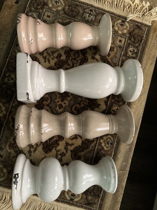 Home&you 4 nowe porcelanowe swieczniki swiecznik krakelura