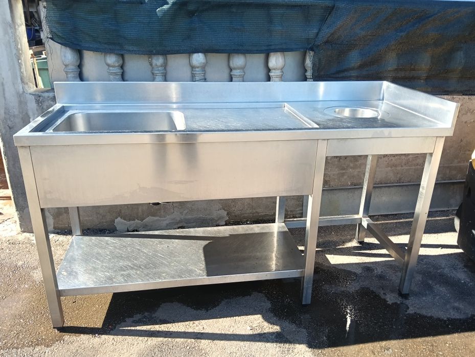Bancada de inox com pio