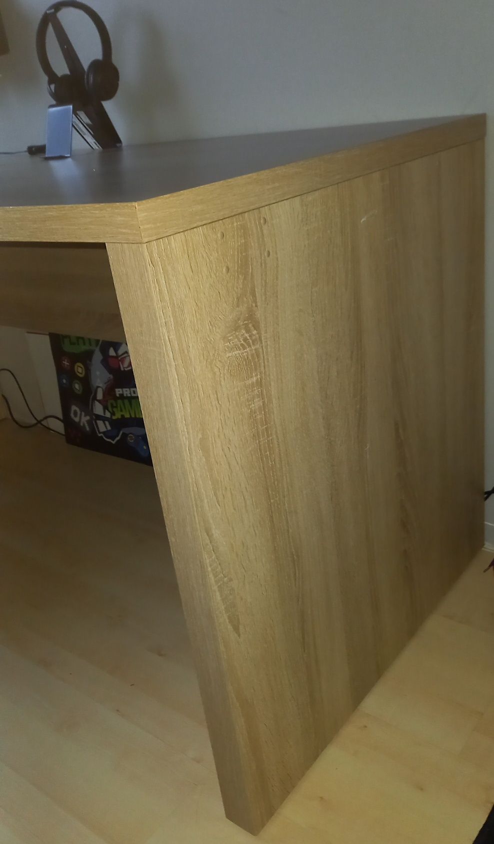 Duże solidne biurko 160x70 cm Dąb Sonoma