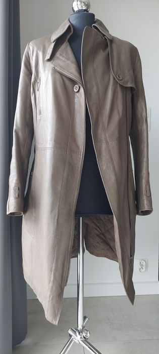 Skóra naturalna płaszcz skórzany ocieplany OCHNIK S