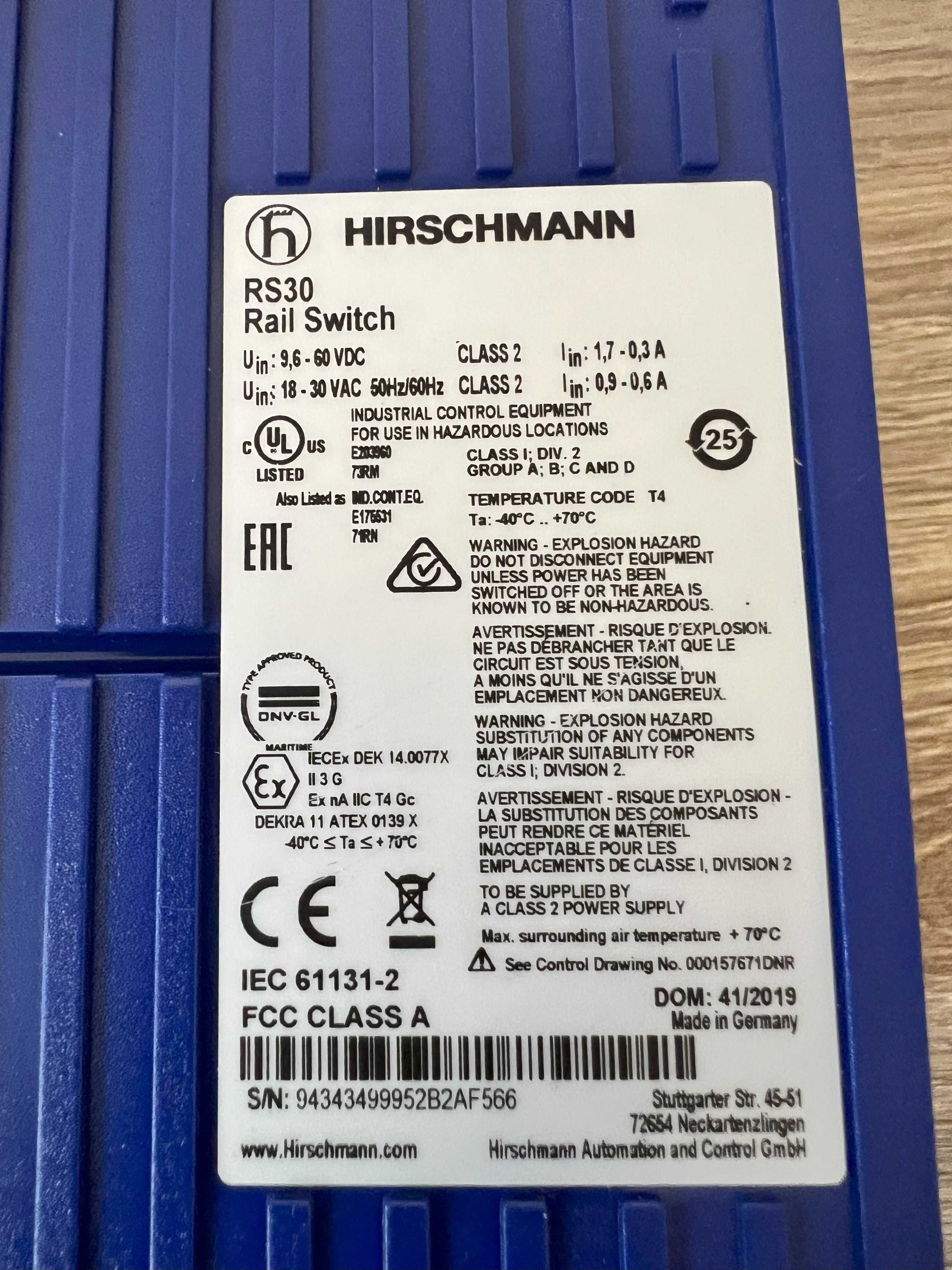 Switch Hirschmann RS30