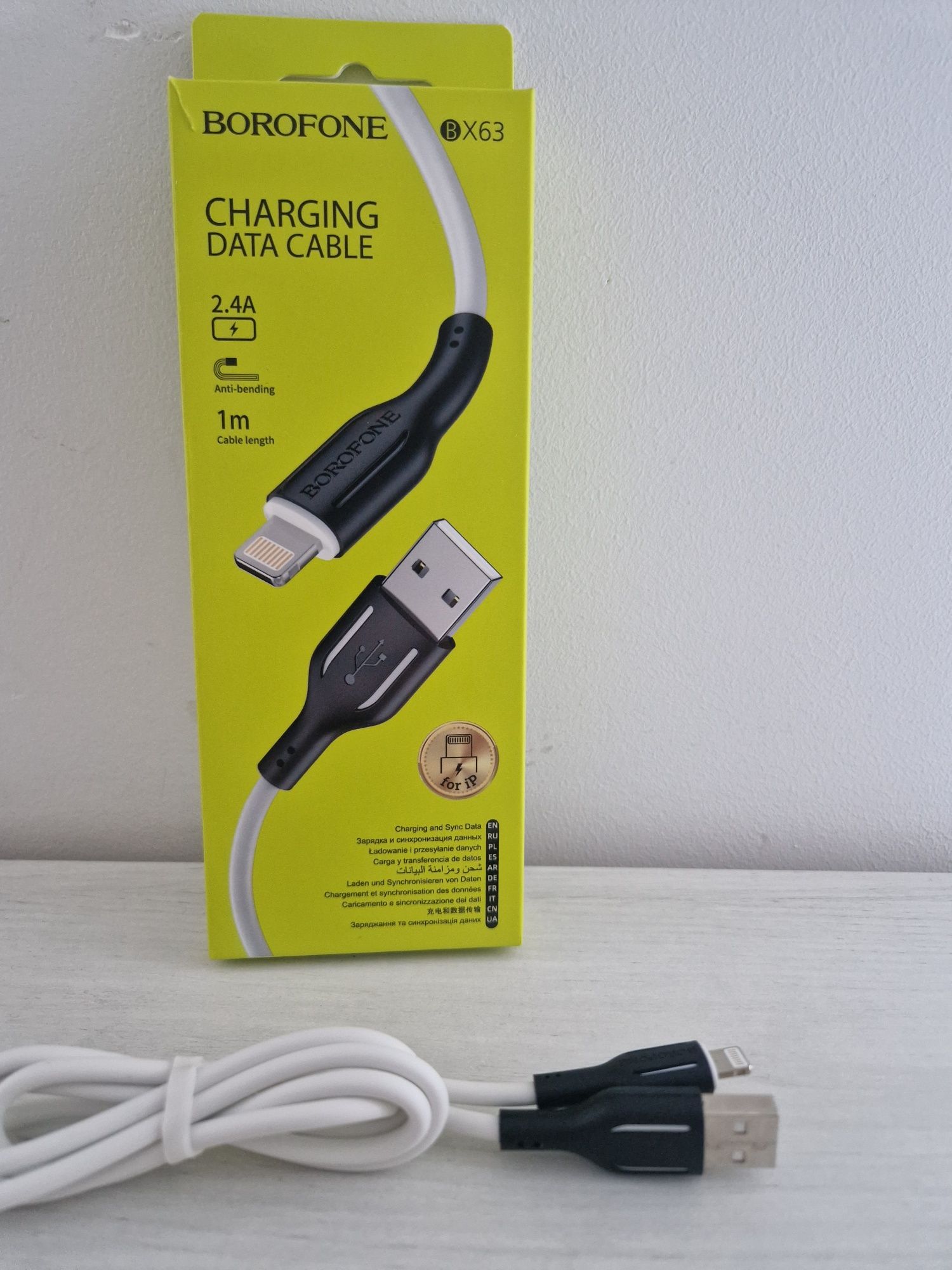 Borofone Kabel BX63 Charming - USB na Lightning - 2,4A 1 metr czarno-b