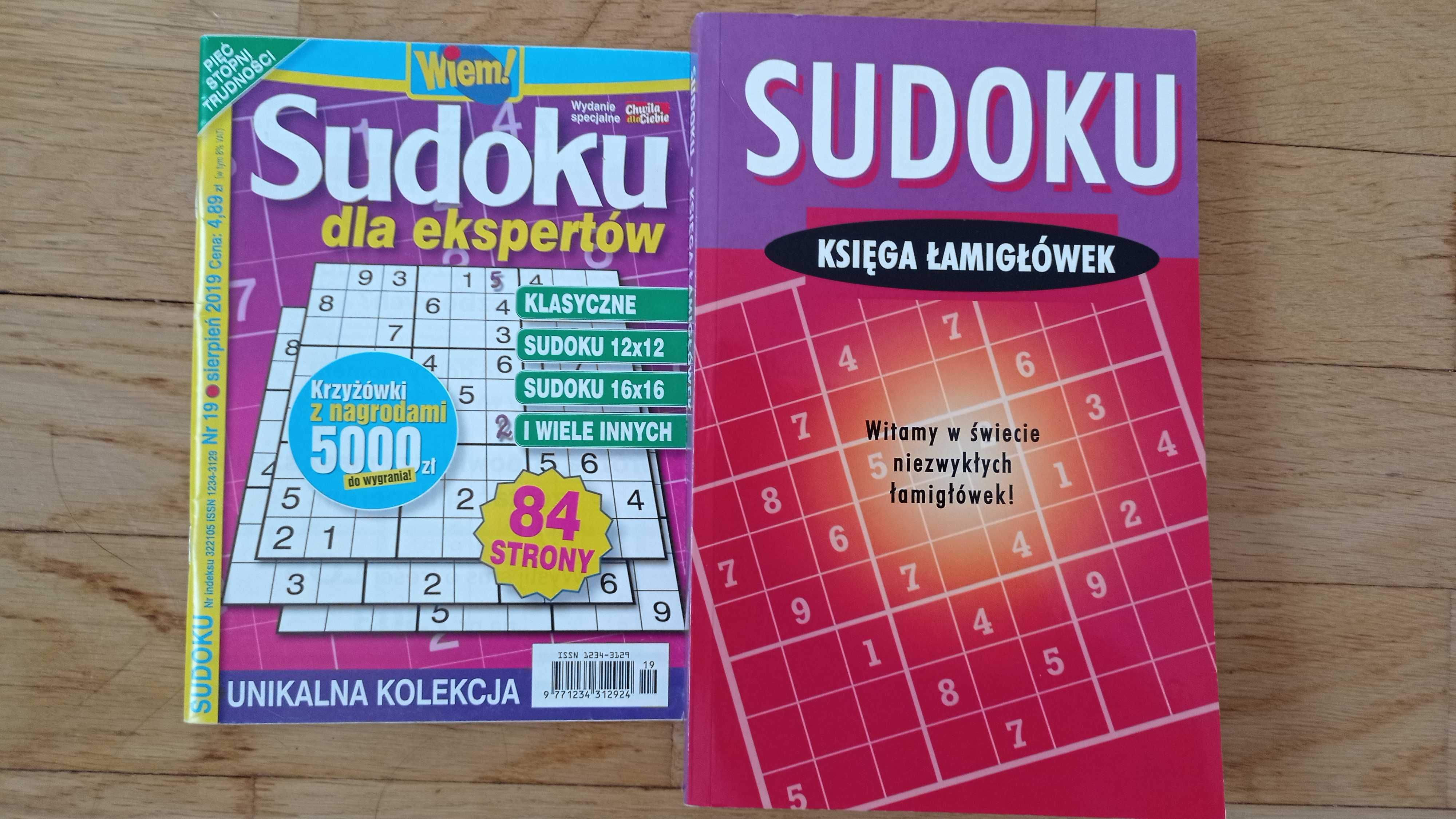 Sudoku poziom podstawowy, średnio-zaawansowany, zaawansowany