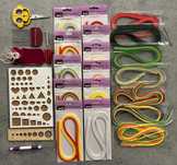 Zestaw mix quilling kolorowe paski szablon nr 2