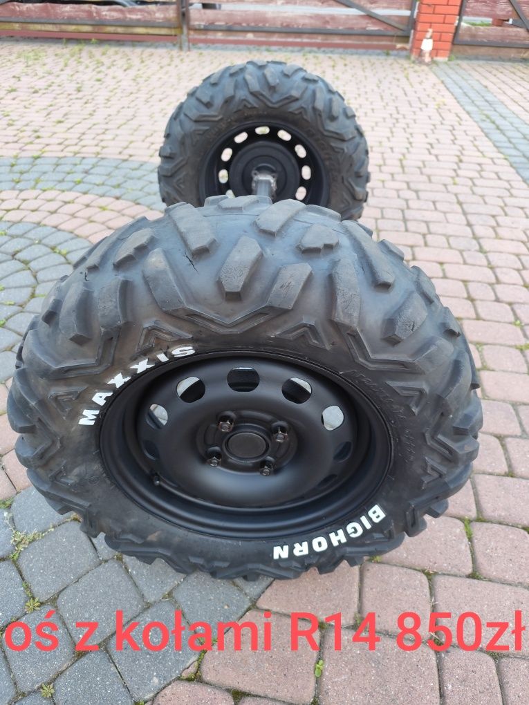 NOWA oś do przyczepki wózka ogrodowego atv mauzer